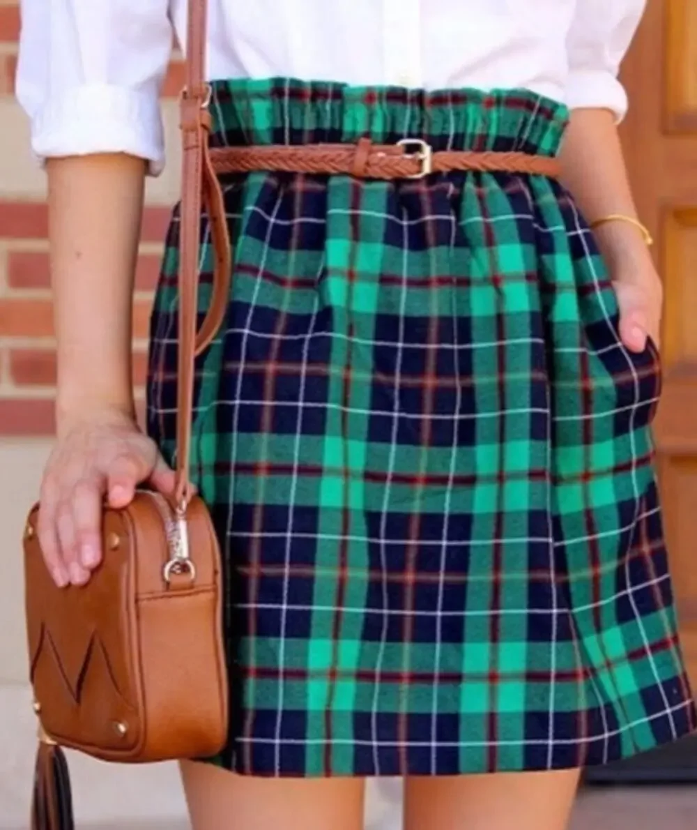 J. Crew Dublin Plaid City Mini Skirt Size 4